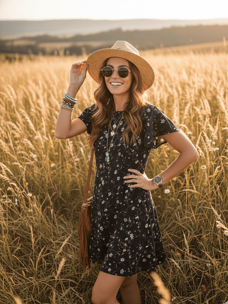 Vestido Corto Floreado Julieta - Diseño de Autor Hecho en Chile❤️‍🔥 7