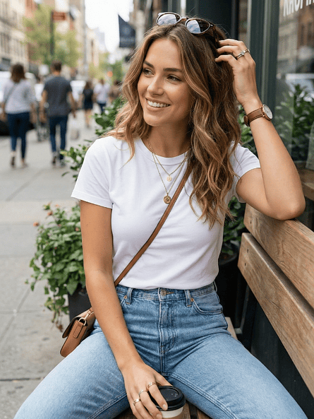 Polera Basic Premium Blanca - Carobaska 1