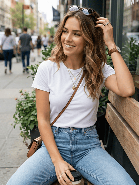 Polera Basic Premium Blanca - Carobaska 1