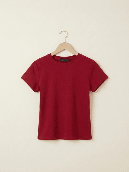 Polera Basic Premium Red Cherry - Carobaska 2