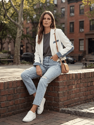 Blazer Cropped Estilo Híbrido 