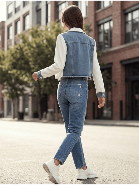 Blazer Cropped Estilo Híbrido 