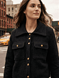 Chaqueta Negra con Botones Dorados 