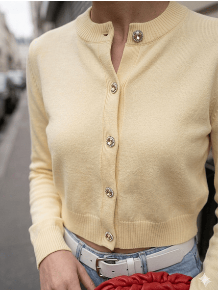 Cárdigan Ginebra Amarillo Pastel – El Must-Have de Media Estación 3