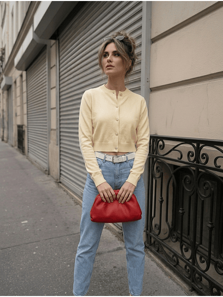 Cárdigan Ginebra Amarillo Pastel – El Must-Have de Media Estación 2