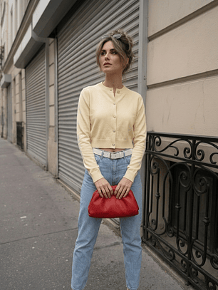 Cárdigan Ginebra Amarillo Pastel – El Must-Have de Media Estación