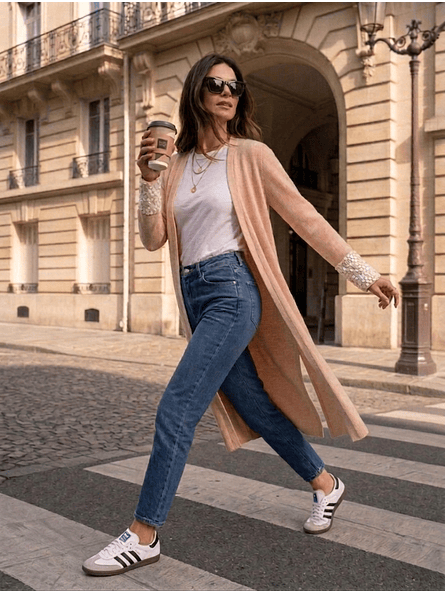 Tapado de Lanilla Morley Largo con Puños de Lentejuelas y Corderito – Colección Exclusive 2