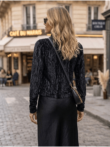 Polerón de Terciopelo Animal Print 