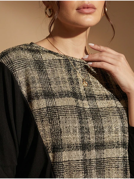 Polera Dorada Mujer Elegante Manga Murciélago Diseño Chileno | Carobaska 2