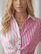  Blusa de Rayas Rosada Mujer | Estilo Casual Carobaska - Miniatura 3