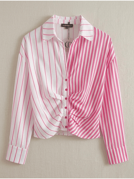  Blusa de Rayas Rosada Mujer | Estilo Casual Carobaska 4