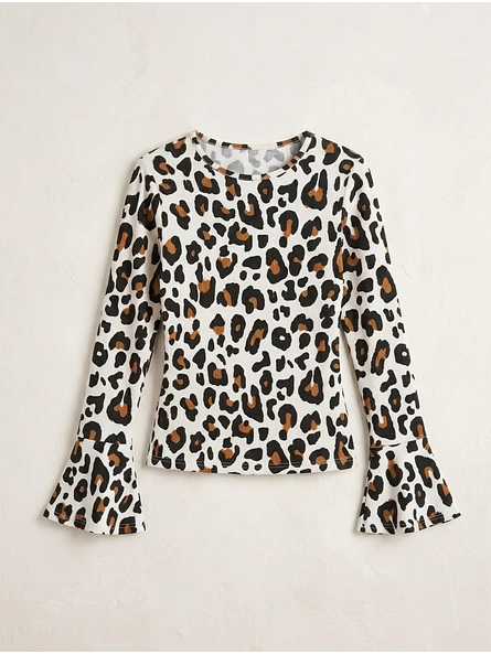 Polera Animal Print Mujer Blanca Diseño de Autor | Carobaska 5