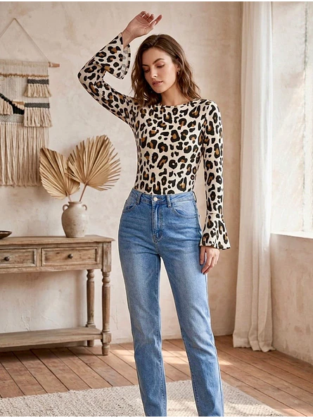 Polera Animal Print Mujer Blanca Diseño de Autor | Carobaska 6