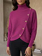 Sweater Beatle Mujer Fucsia Magenta Manga Murciélago con Botones | Carobaska - thumbnail 2
