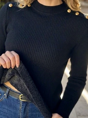 Chaleco Térmico Mujer con Botones Dorados | Carobaska