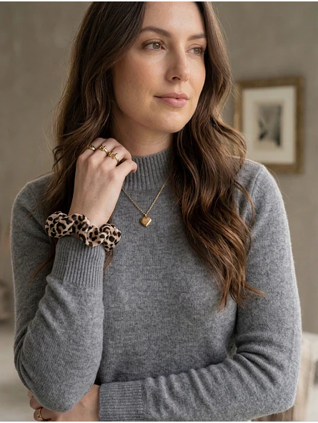 Sweater Térmico Mujer Gris Básico Forrado | Carobaska 7