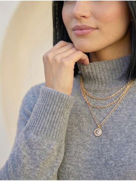 Sweater Térmico Mujer Gris Básico Forrado | Carobaska 3