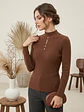 Sweater Térmico Mujer Café Forrado | Carobaska - thumbnail 9