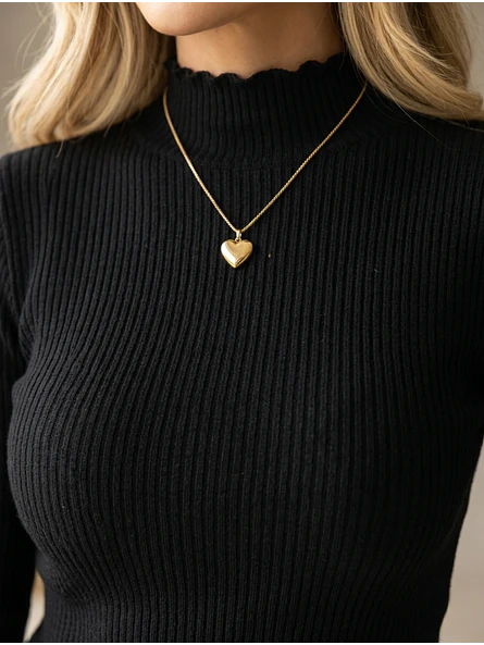 Sweater Térmico Mujer Negro Forrado Roulette | Carobaska 3