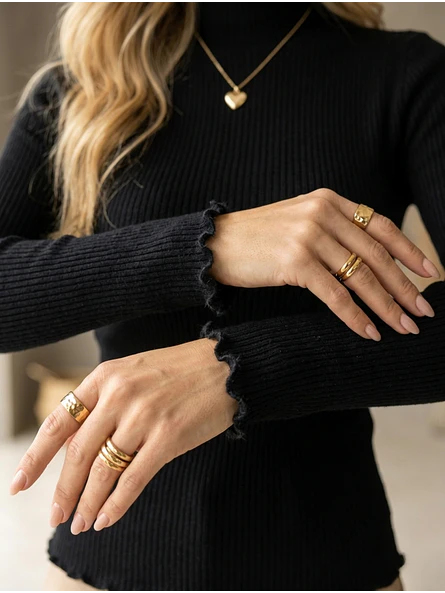 Sweater Térmico Mujer Negro Forrado Roulette | Carobaska 2