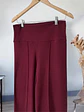 Pantalón Burdeo Mujer tiro Alto Palazzo de Lanilla | Carobaska - thumbnail 5