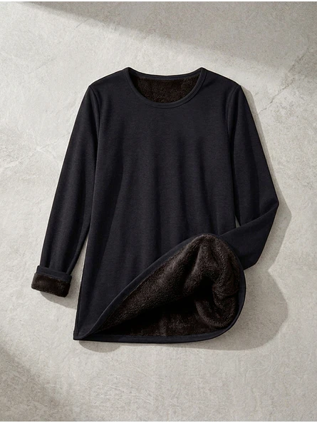 H1: Polera Térmica Mujer Negra Forrada Talla XL | Carobaska 3