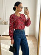 Blusa Roja Mujer con Estampado Animal Print | Carobaska - Miniatura 1