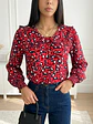 Blusa Roja Mujer con Estampado Animal Print | Carobaska - Miniatura 2