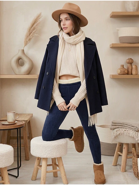 Calza Térmica Mujer Azul con Interior de Chiporro | Carobaska 1