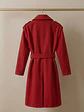 Abrigo Largo de Paño de Lana Rojo con Cinturón | Carobaska - Miniatura 7
