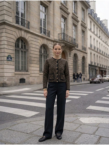 Chaqueta Mujer Animal Print Estilo Chanel | Carobaska 1