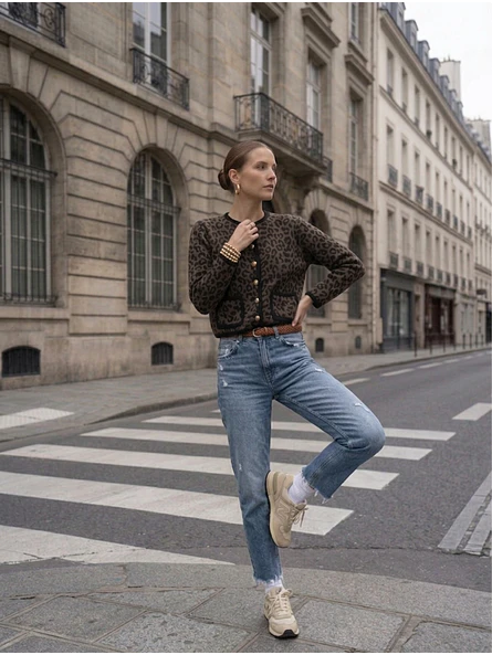 Chaqueta Mujer Animal Print Estilo Chanel | Carobaska 2