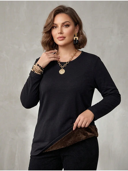 Polera Térmica Mujer Negra Forrada Talla XL | Carobaska 2