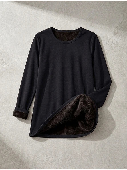 Polera Térmica Mujer Negra Forrada Talla XL | Carobaska 3