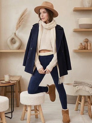 Calza Térmica Mujer Azul con Interior de Chiporro | Carobaska