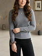 Sweater Térmico Mujer Gris Forrado de Invierno - Miniatura 4