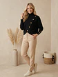 Sweater Negro Mujer Cuello Alto con Botones Dorados - Miniatura 7