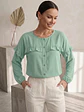 Blusa Verde Menta Mujer con Vuelos Casual | Carobaska - thumbnail 4