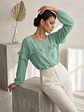Blusa Verde Menta Mujer con Vuelos Casual | Carobaska - thumbnail 2