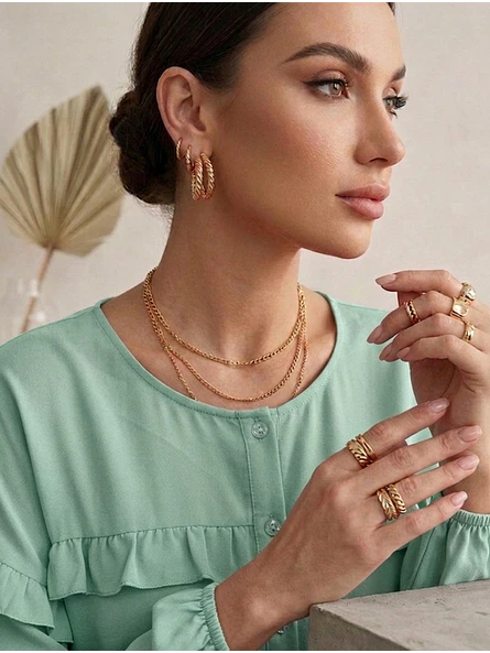 Blusa Verde Menta Mujer con Vuelos Casual | Carobaska 8