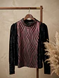 Sweater de Terciopelo Negro con Brillos  de Fiesta - Miniatura 8