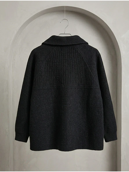 Abrigo Negro Mujer Estilo Montgomery de Invierno 6
