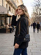 Abrigo Negro Mujer Estilo Montgomery de Invierno - Miniatura 7