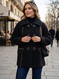 Abrigo Negro Mujer Estilo Montgomery de Invierno - Miniatura 8