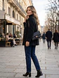 Abrigo Negro Mujer Estilo Montgomery de Invierno - Miniatura 10