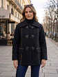 Abrigo Negro Mujer Estilo Montgomery de Invierno - Miniatura 1