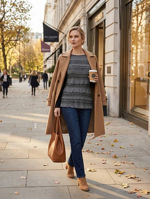 Polera Gris Mujer Manga Larga con Vuelos | Diseño de Autor Carobaska