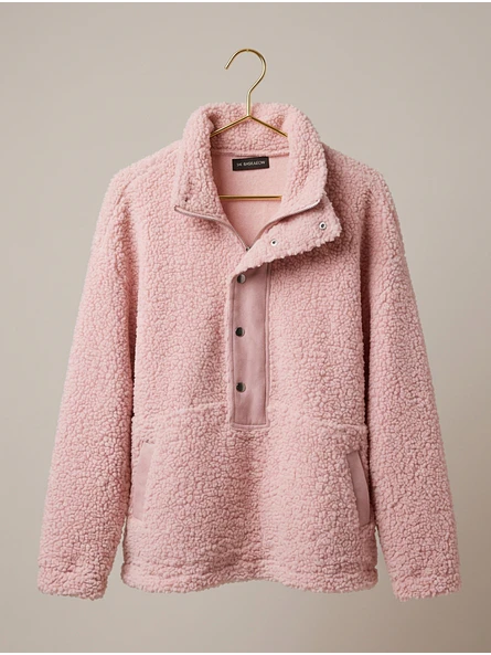 Polerón Mujer Rosado de Corderito con Bolsillos | Carobaska 4