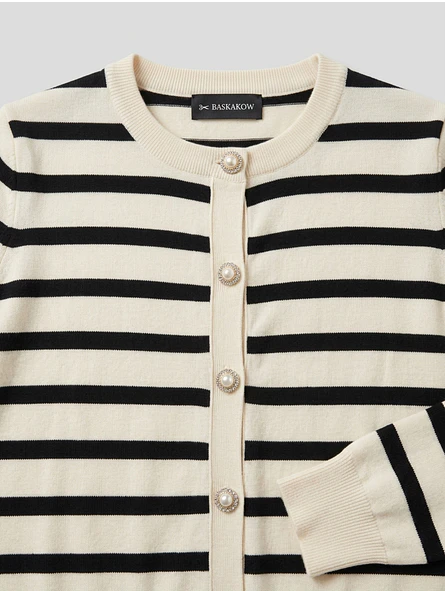 Chaleco de Rayas Mujer Negro Estilo Chanel | Carobaska 6