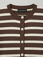 Chaleco de Rayas Mujer Café Estilo Minimalista | Carobaska - Miniatura 6